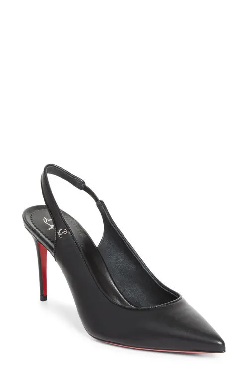 Christian Louboutin Sporty Kate Slingback Pump in Black/Lin Black at Nordstrom, Size 11Us | Nordstrom