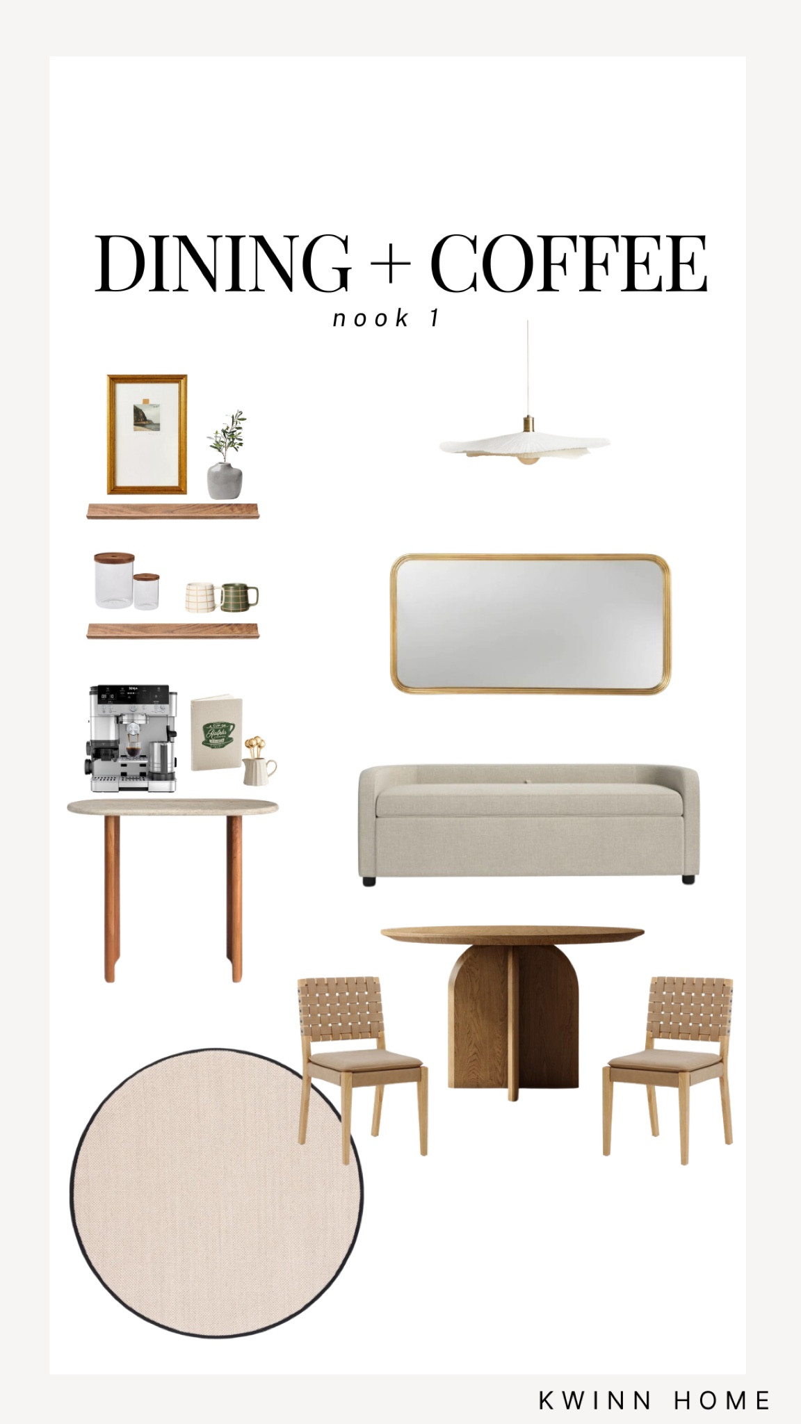 Creating the perfect organic modern dining + coffee nook starts with cozy textures, earthy tones, and sleek furniture. ✨

I styled this space with natural wood, neutral accents, and minimalist décor to bring warmth and serenity to my home. Whether you're designing a small nook or a spacious dining area, these pieces are ideal for achieving that organic modern vibe. Shop my picks to elevate your space with the perfect balance of comfort and style! 🍃🏡#OrganicModern #DiningNook #CoffeeNook #ModernHome #HomeDecor 

#LTKHome
