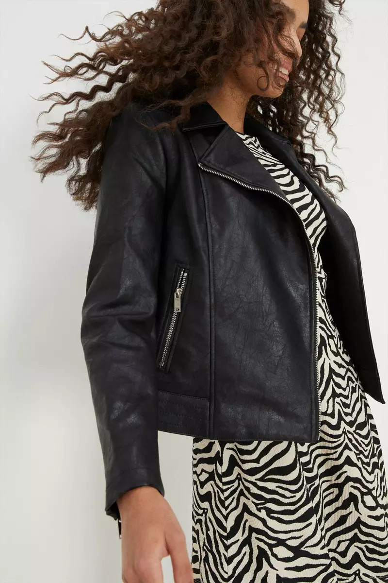 Faux Leather Biker | Debenhams UK
