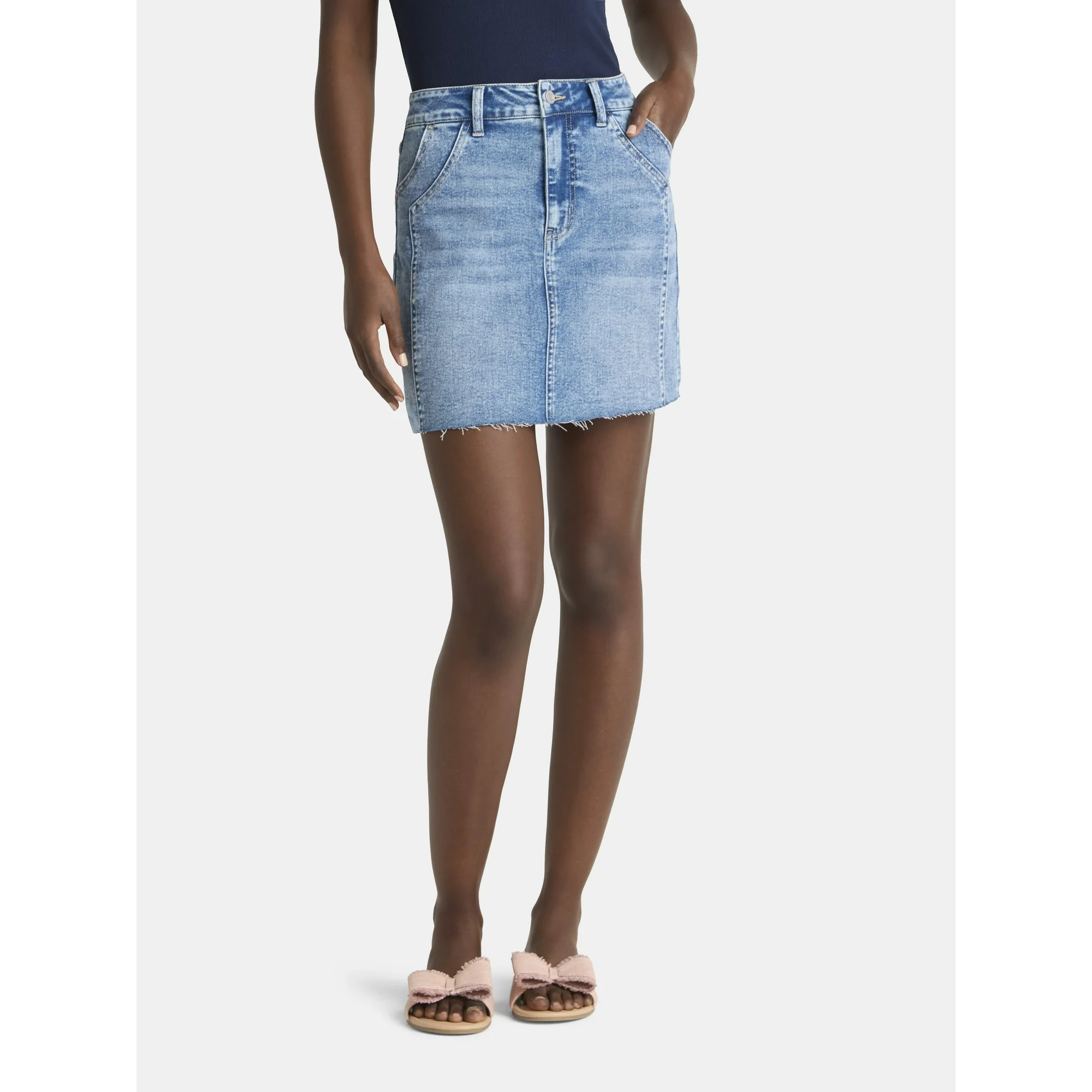 Time and Tru Women's Denim Mini Skirt, Sizes 0-20 | Walmart (US)