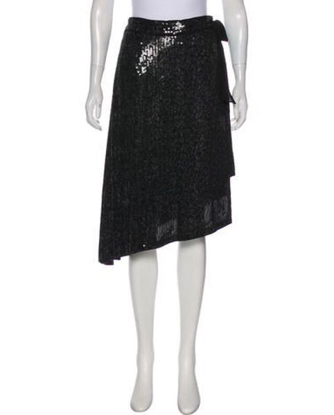 Diane von Furstenberg Brenndah Sequin Skirt w/ Tags Black | The RealReal