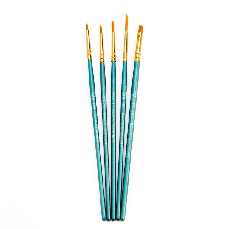 Royal & Langnickel - 5pc Gold Taklon Round Variety Artist Paint Brushes  | RSET-9197 | | Walmart (US)