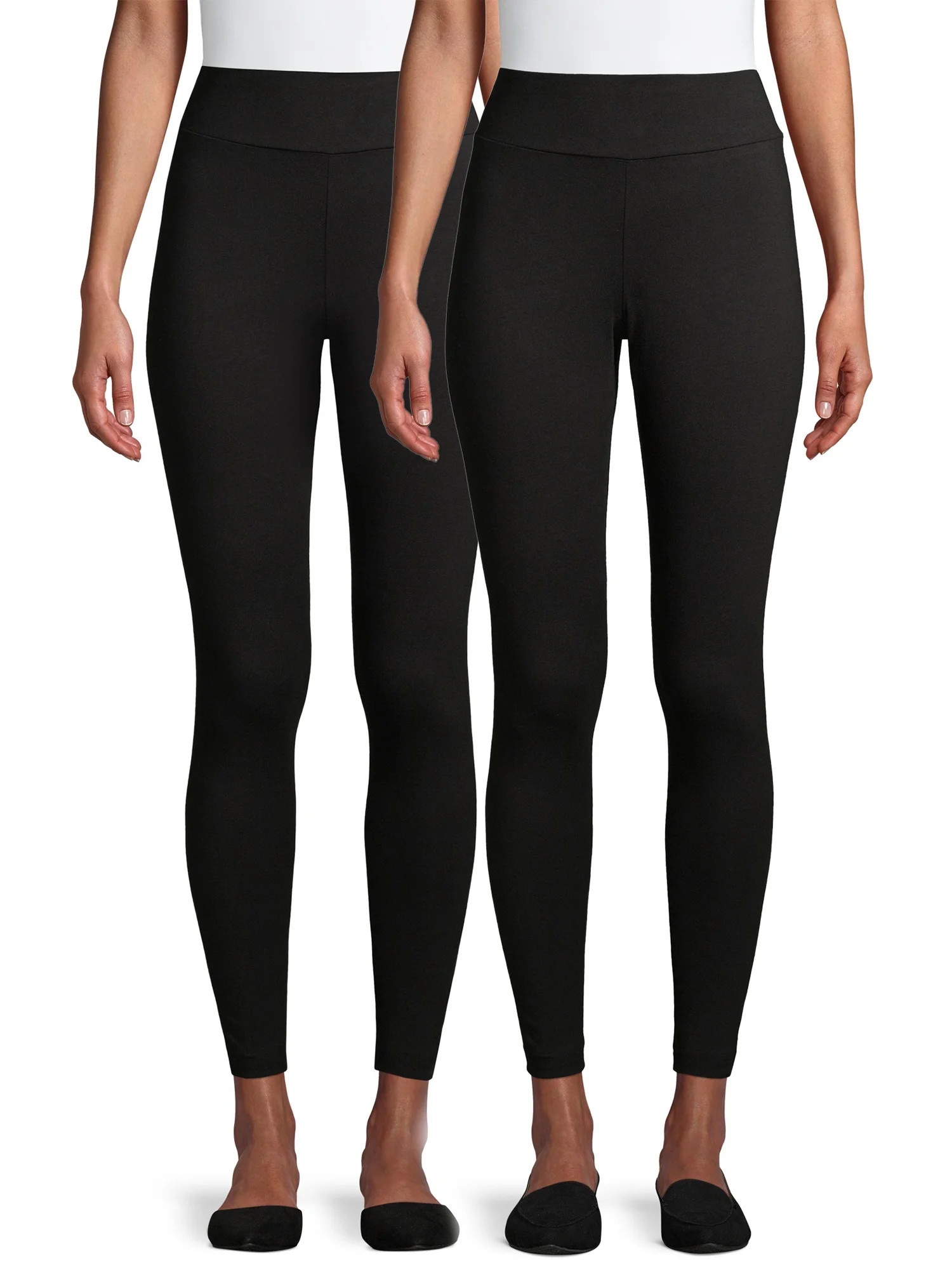 Time and Tru Women's Knit Leggings, 2-pack - Walmart.com | Walmart (US)