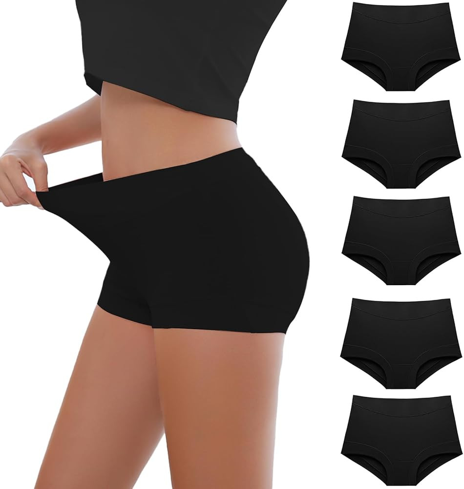 Migbean Womens Seamless Boy Shorts Underwear Soft Stretch Boxer Shorts Briefs No Show Panties 2 P... | Amazon (US)