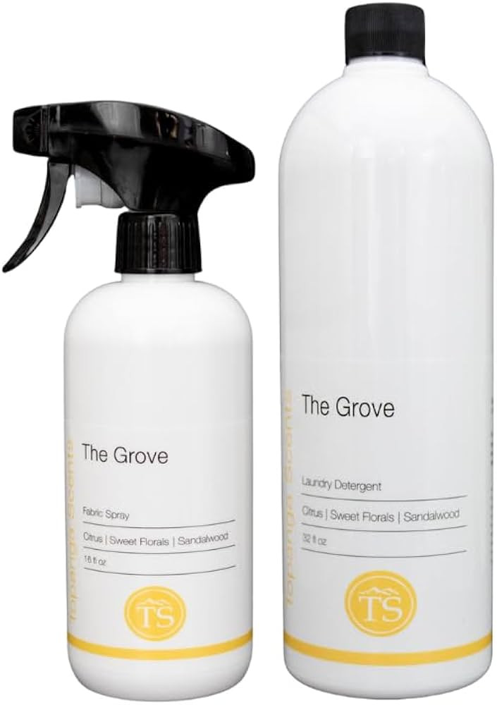 Topanga Scents The Grove Detergent & Fabric Spray Bundle – 32 fl oz Laundry Detergent + 16 fl o... | Amazon (US)