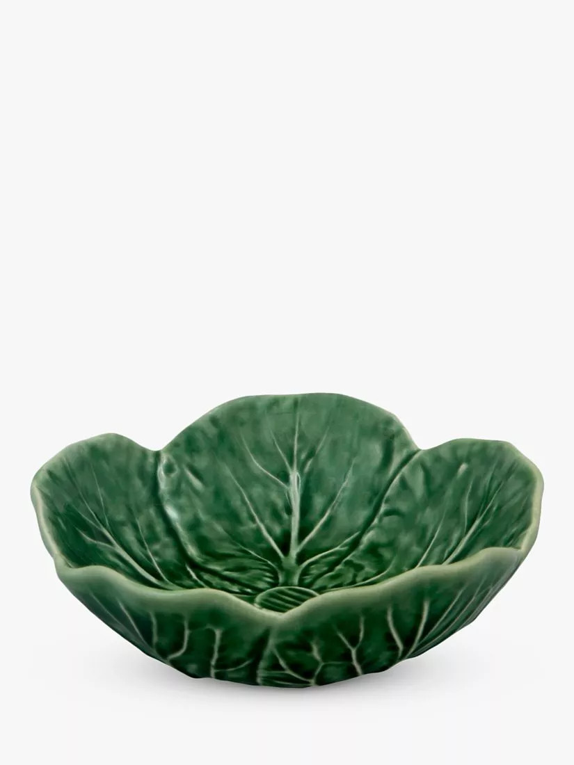 Bordallo Pinheiro Cabbage Earthenware Serving Bowl, 12cm, Green | John Lewis (UK)