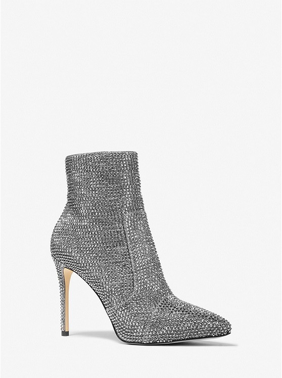 Rue Embellished Glitter Chain-Mesh Boot | Michael Kors US