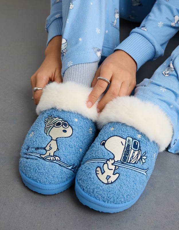 AE Snoopy Ski Scuff Slipper | American Eagle Outfitters (US & CA)