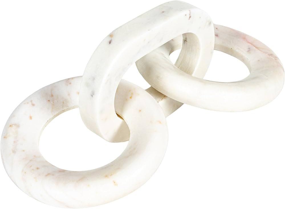 Bloomingville Unique Real Marble Chain Décor, White (Each Will Vary Slightly) | Amazon (US)