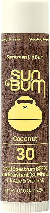 Sun Bum SPF 30 Sunscreen Coconut Lip Balm - Moisturizing Aloe Vera and Vitamin E - Vegan and Crue... | Amazon (US)