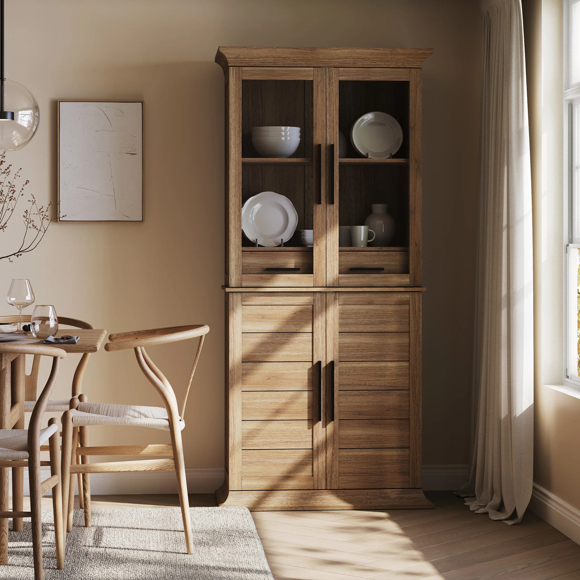 Lark Manor™ 72" Tall Kitchen Pantry Large Storage Cabinet W/Doors & Shelves & Reviews | Wayfair | Wayfair North America