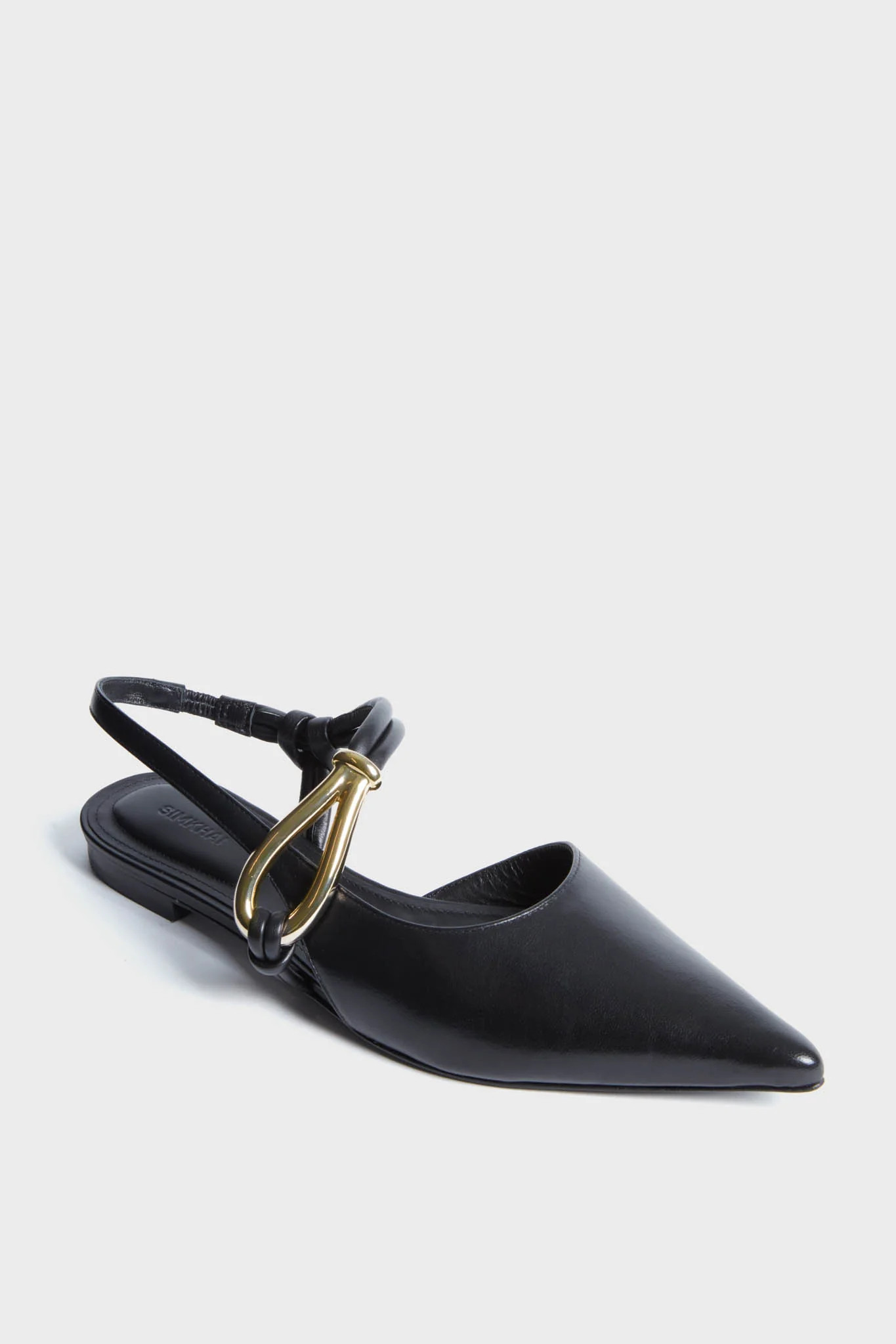 Black Love Knot Pointy Flats | Tuckernuck (US)