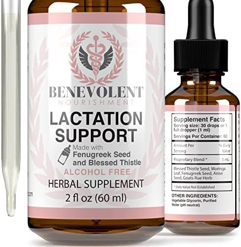 Lactation Supplement Breastfeeding Support Liquid - Breast Milk Supply Increase for Mothers, Organic | Amazon (US)