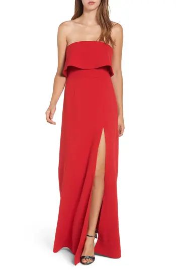 Women's Lovers & Friends Anzen Strapless Gown, Size X-Small - Red | Nordstrom