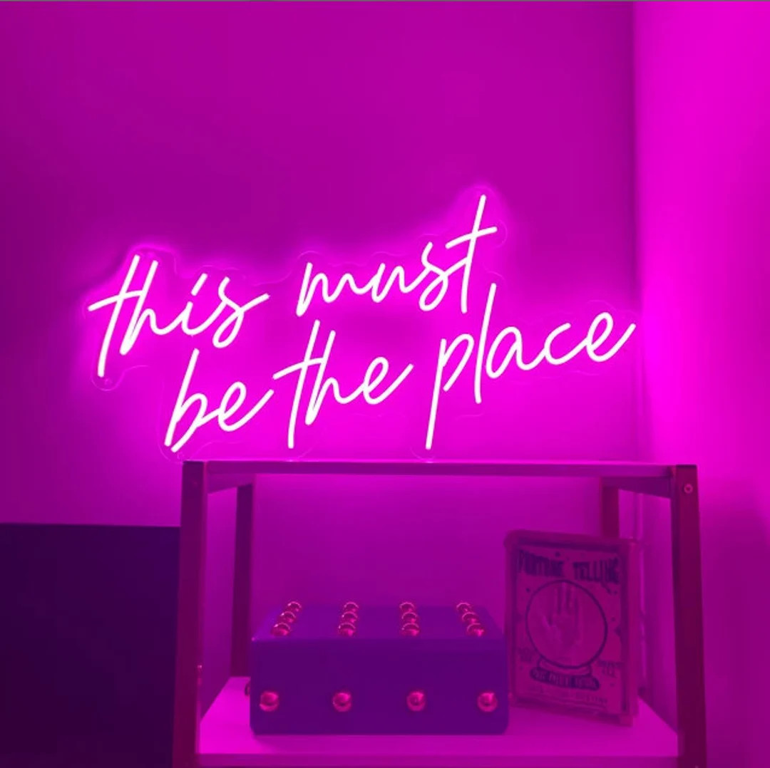 Handmade led neon sign "this must be the place",gorgeous neon wall light decoration | Etsy (US)