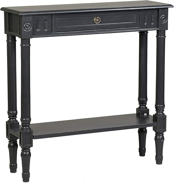 East at Main Marisol Console Table - Slim 31.4-inch Black Distressed Entryway or Sofa Table with ... | Amazon (US)