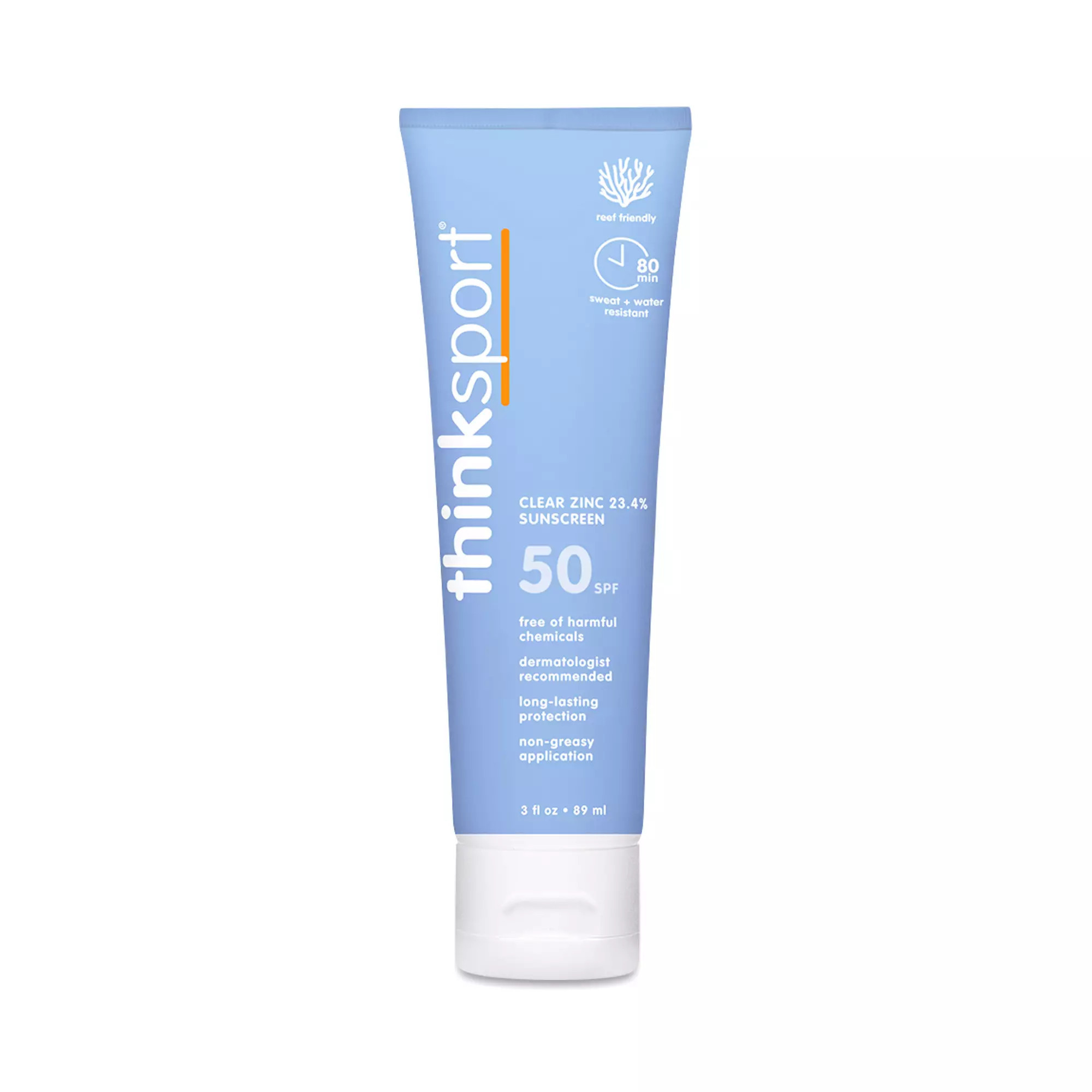 THINK Thinksport SPF 50 Clear Zinc Sunscreen 3 fl oz tube | Thrive Market