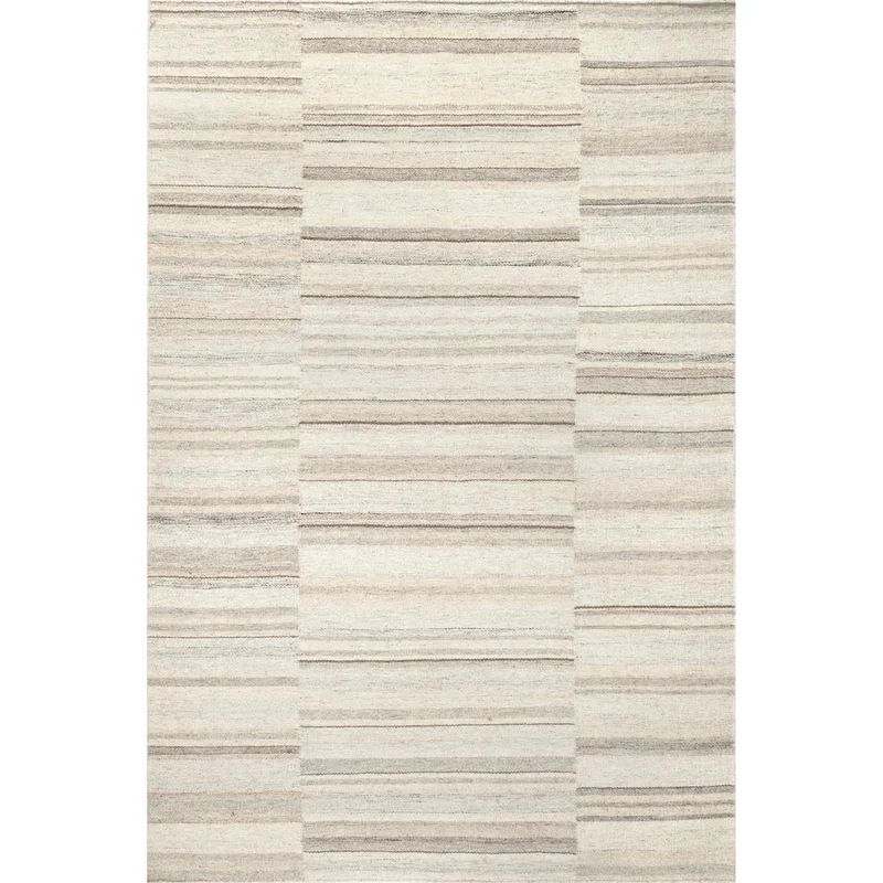 Arvin Olano x Rugs USA Marble Striped Wool-Blend Beige Area Rug | Wayfair North America
