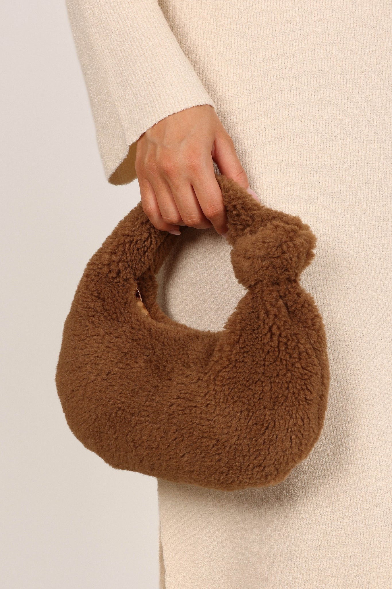 Riley Faux Shearling Bag - Tan | Petal & Pup (US)