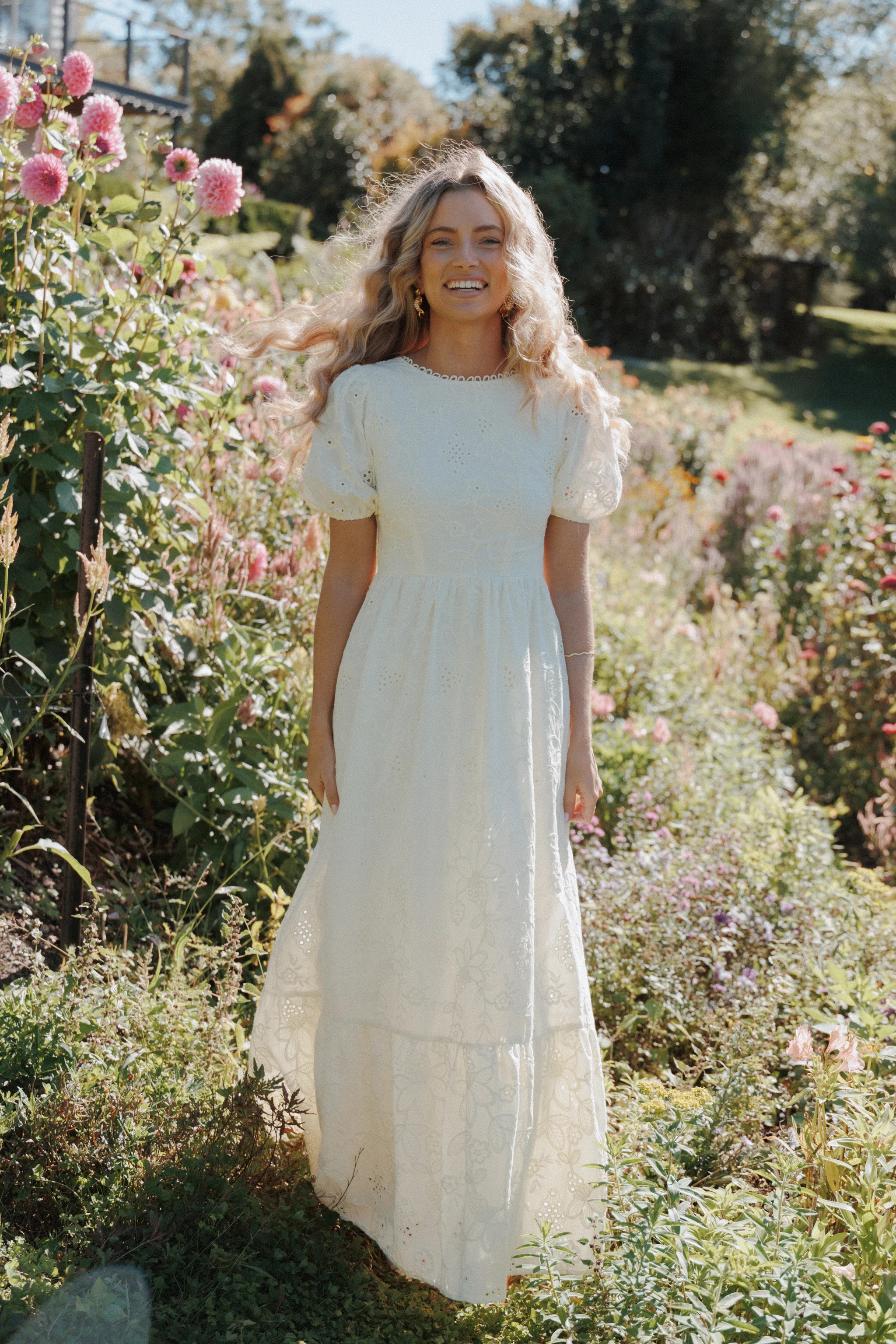 Janice Maxi Dress - Butter Yellow Broderie | Petal & Pup (US)