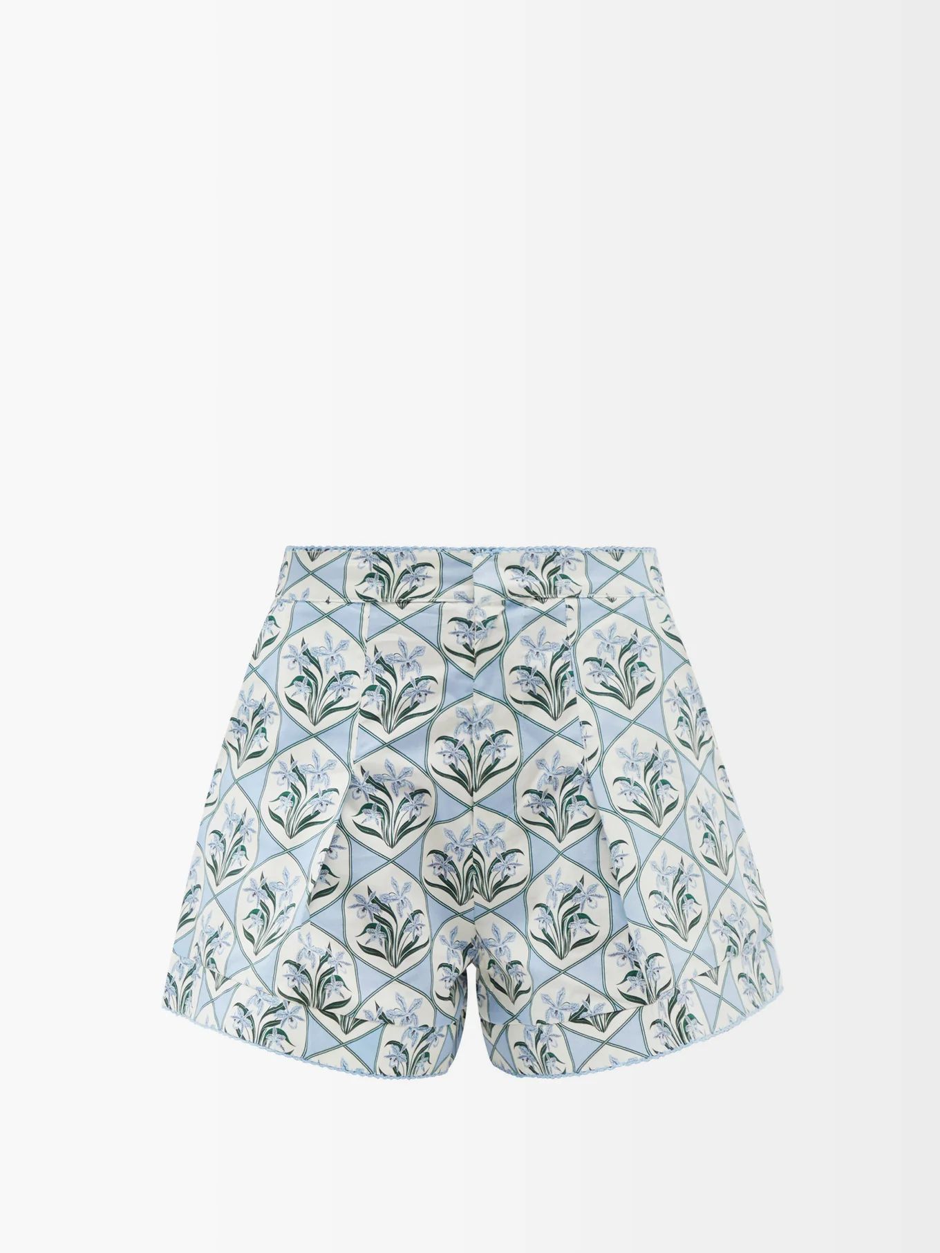 Toronjil floral-print cotton-poplin shorts | Agua by Agua Bendita | Matches (US)