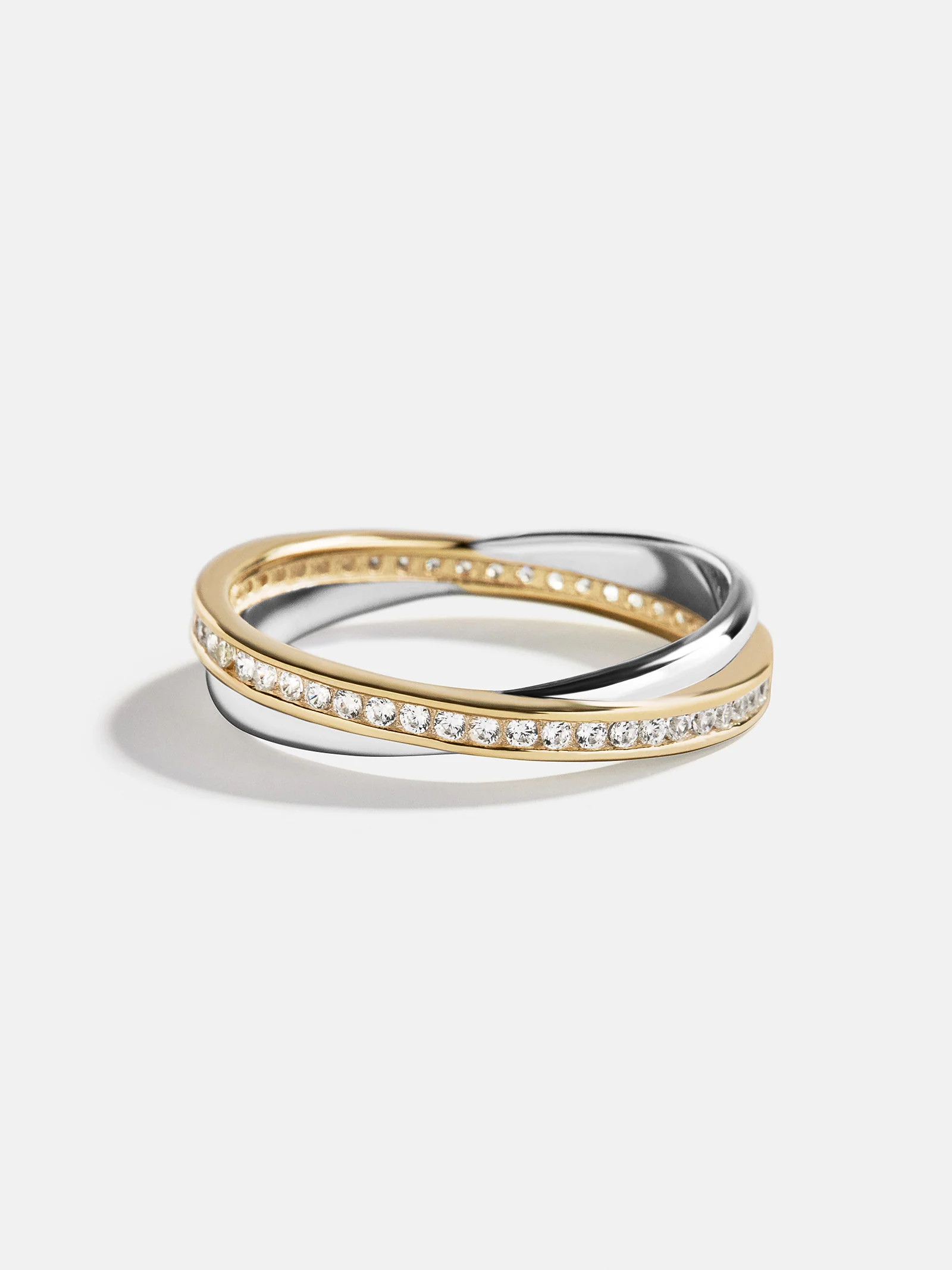 Melanie 14K Gold Ring - Gold/Silver | BaubleBar