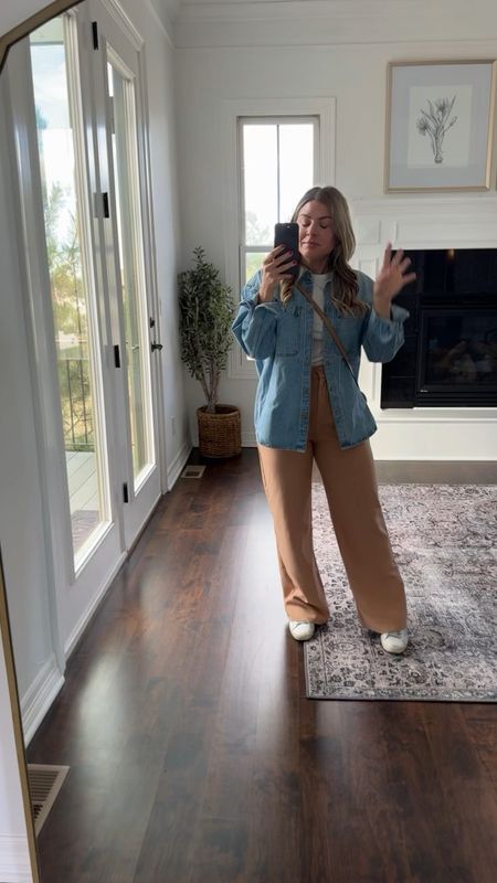 Casual mom fit that is elevated, trendy, comfy and fun!! Trousers are the new rave right now and I’m so excited to be rocking them all fall long. Treat them like denim and wear casually or dressed up! 
M top and jacket
Size 8 bottoms 

#LTKfindsunder50 #LTKstyletip #LTKmidsize