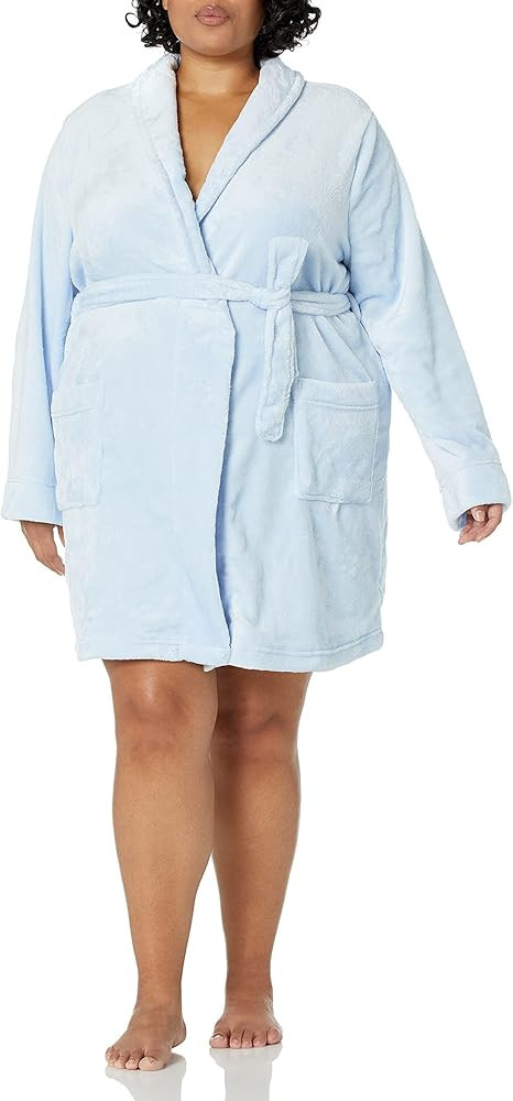 Amazon Essentials Women's Mid-Length Plush Robe (Available in Plus Size) | Amazon (US)