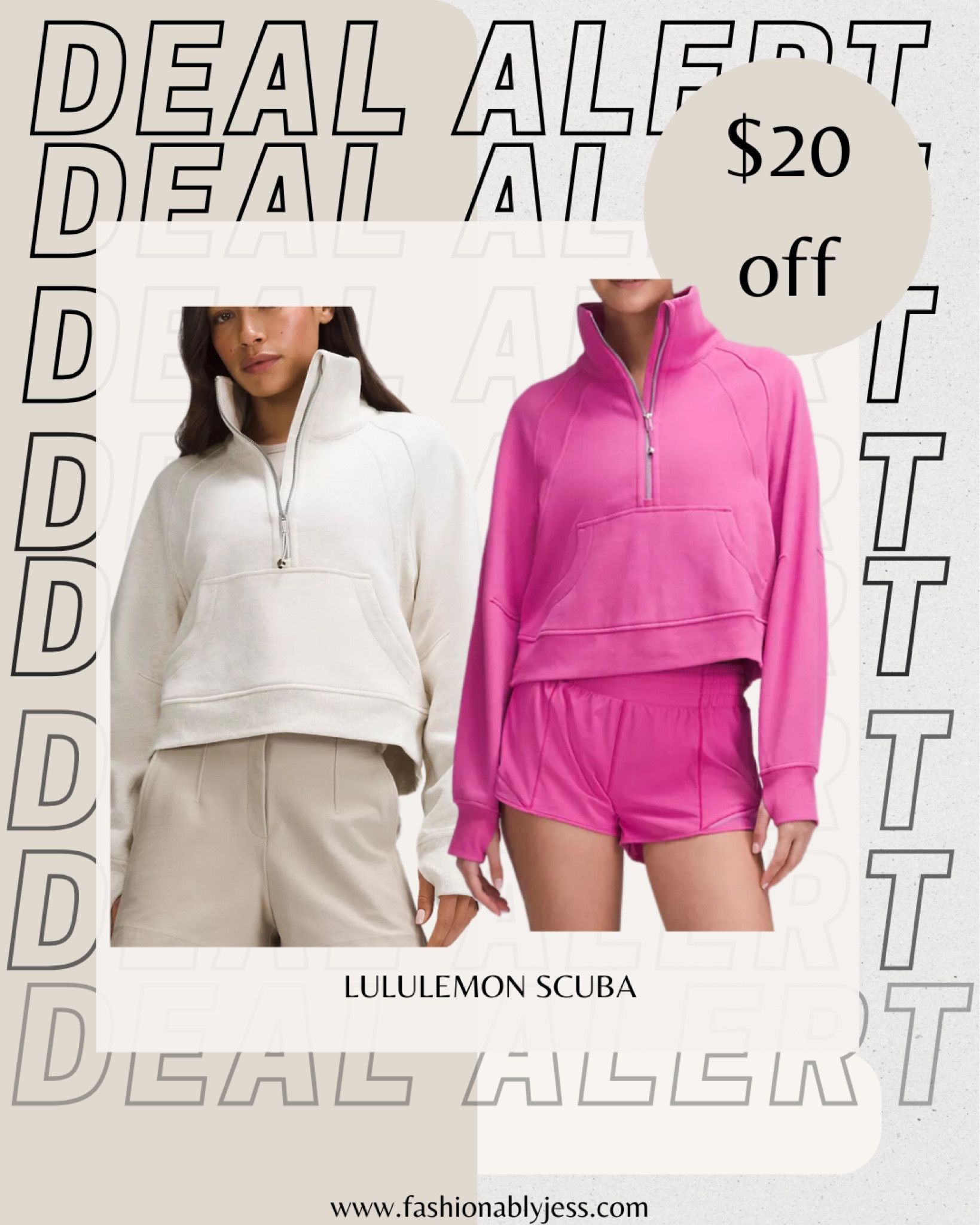 $20 off these cool lululemon scuba sweatshirts 

#LTKOver40 #LTKFindsUnder100 #LTKFindsUnder50