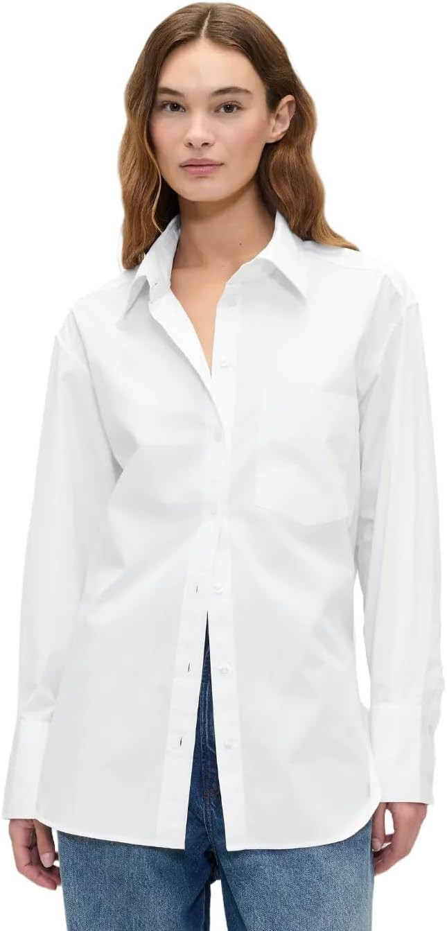 GAP Womens Woven Big Shirt | Amazon (US)