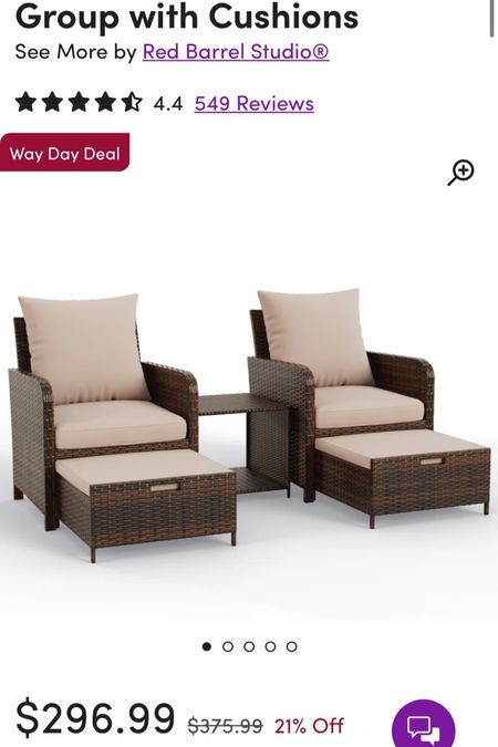 @wayfair way deal on outdoor furniture 

#LTKSeasonal #LTKhome #LTKsalealert