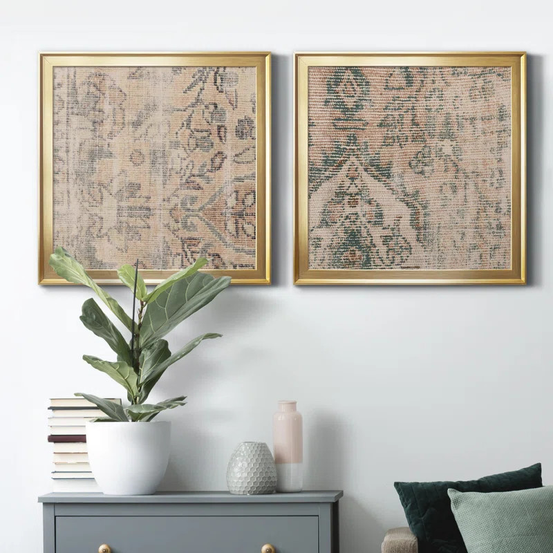 Faded Textile I 2 Pieces Print | Wayfair North America