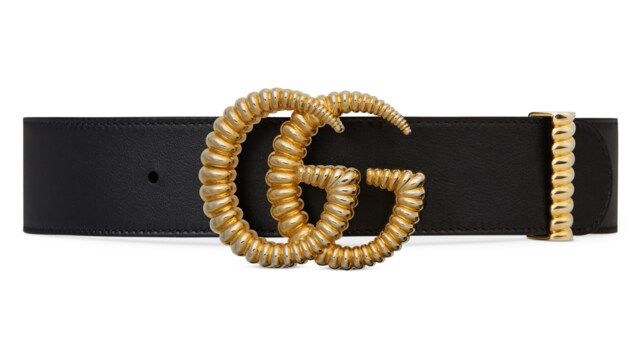 Gucci Leather belt with torchon Double G buckle | Gucci (US)