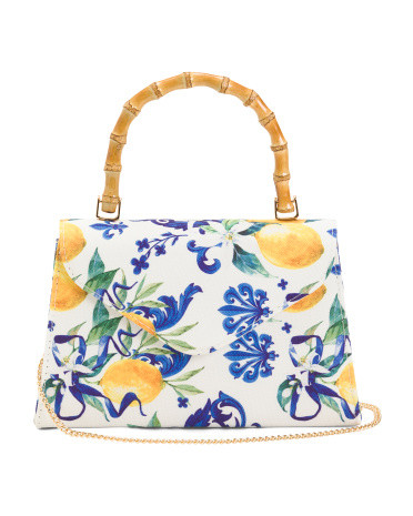 Capri Bamboo Handle Satchel | TJ Maxx