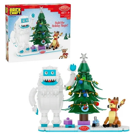 Brickcraft Rudolph the Red-Nosed Reindeer Bumble and Rudolph Christmas Tree Brick Building Kit (494-Piece Set), Holiday Collectible, Festive Display, Christmas Decoration | Walmart (US)