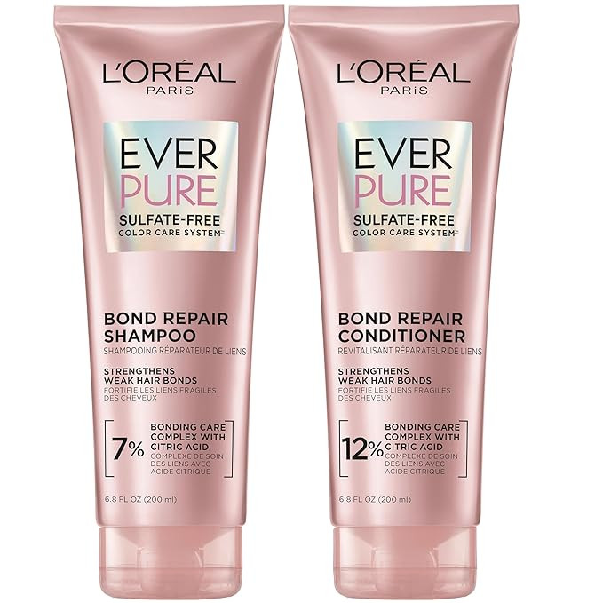 L'Oreal Paris Bond Repair Shampoo and Conditioner Set, Strengthens and Repairs Weak Hair Bonds, S... | Amazon (US)
