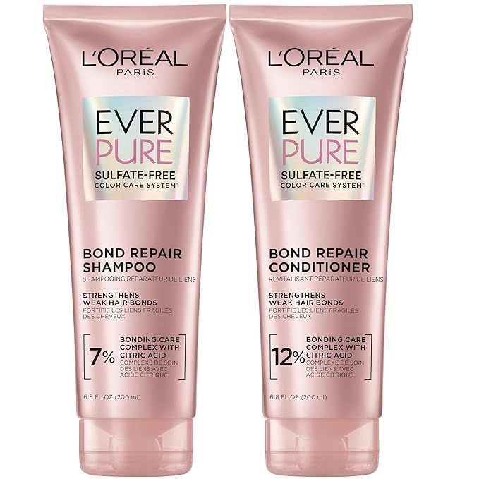 L'Oreal Paris Bond Repair Shampoo and Conditioner Set, Strengthens and Repairs Weak Hair Bonds, S... | Amazon (US)