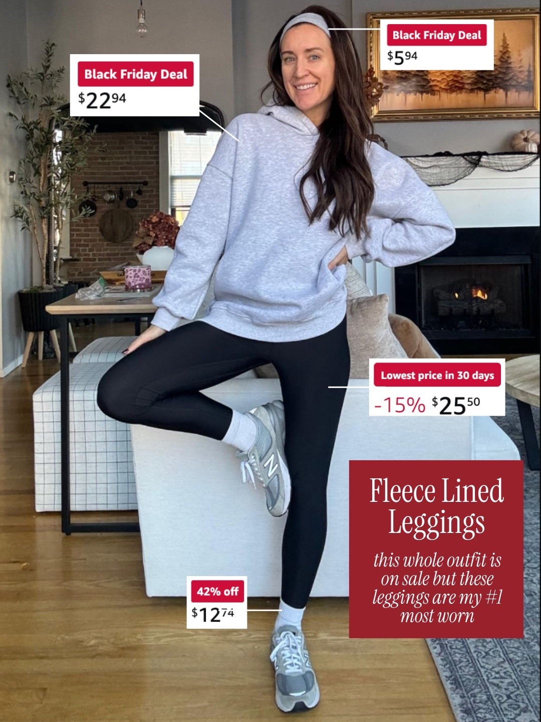 My go to dog walking outfit from Amazon on major sale!! I legit have several pairs of these fleece lined black leggings because I wear them almost day. Run big- suggest sizing down. I sized up to a M in the hoodie. Also linking the mastery version of the leggings!

#LTKBump #LTKCyberWeek #LTKSaleAlert