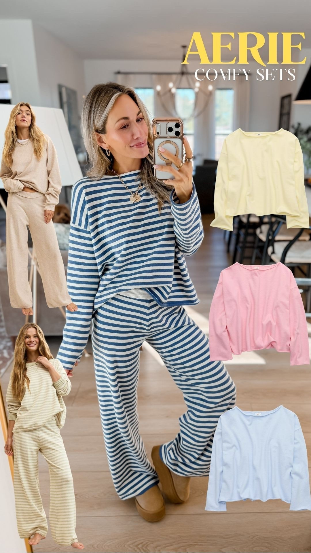 Cozy aerie set! Perfect to wear now and into spring! The top would also be so cute with denim shorts or jeans! Wearing my true size xs! 

#LTKootd #LTKgrwm #LTKdayinmylife