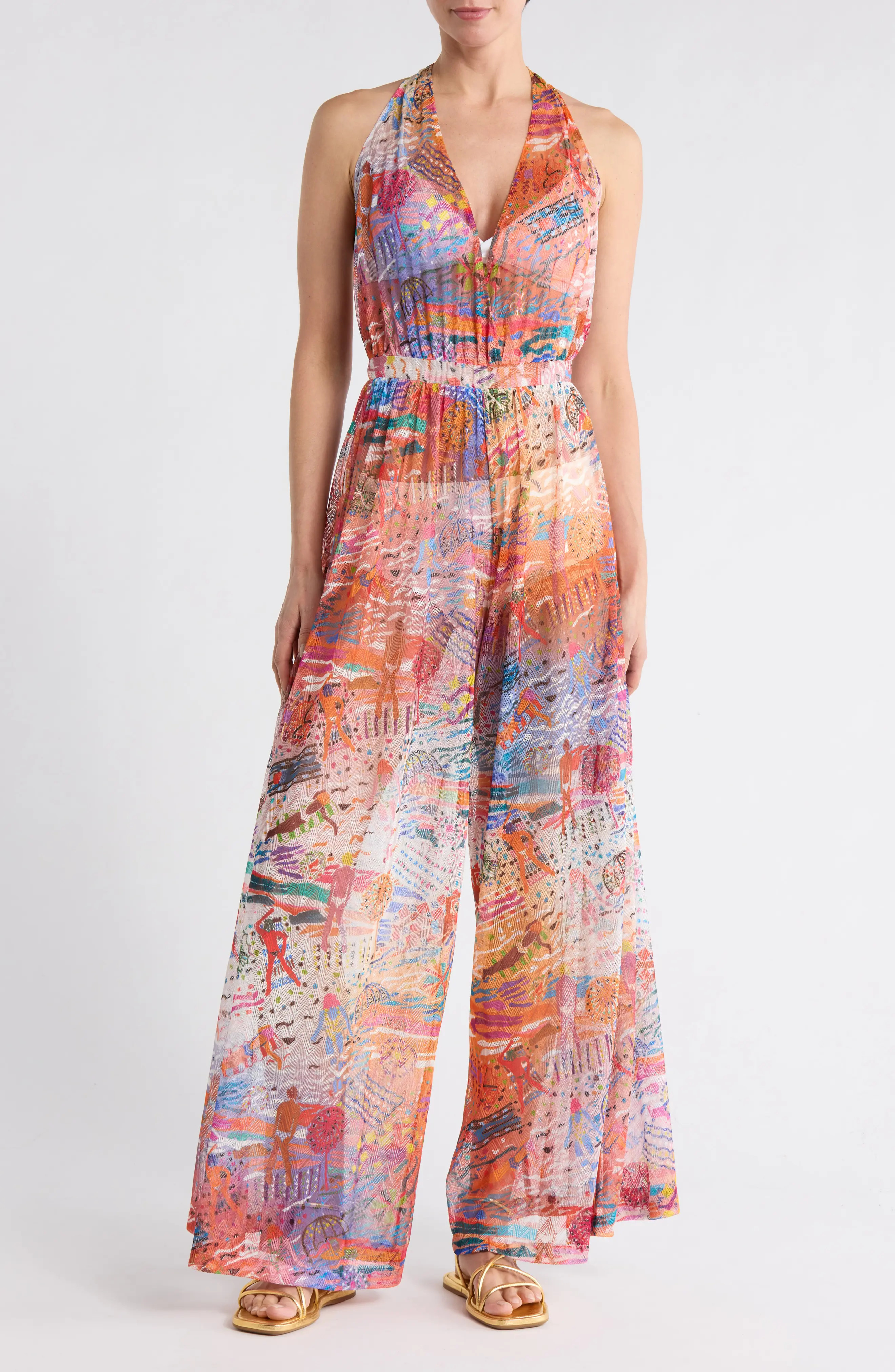 Halter Sleeveless Wide Leg Jumpsuit (Women) | Nordstromrack | Nordstrom Rack