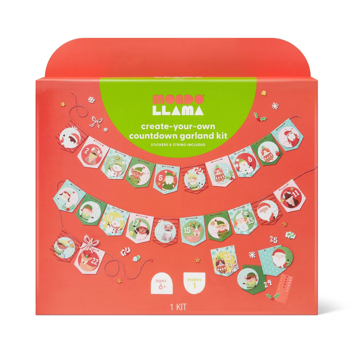 Holiday Craft Christmas Countdown Paper Garland Kit - Mondo Llama™ | Target