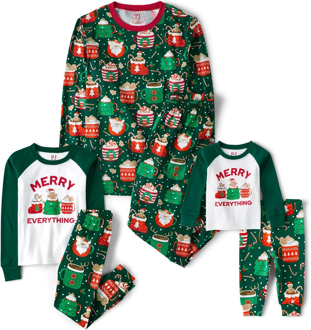 The Children's Place Kids' Family Matching, Festive Christmas Pajama Sets, Cotton | Amazon (US)