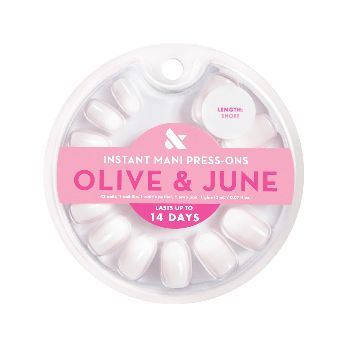 Olive & June Instant Mani Press-On Nails, CCT Sheer Pink Gradient | Amazon (US)
