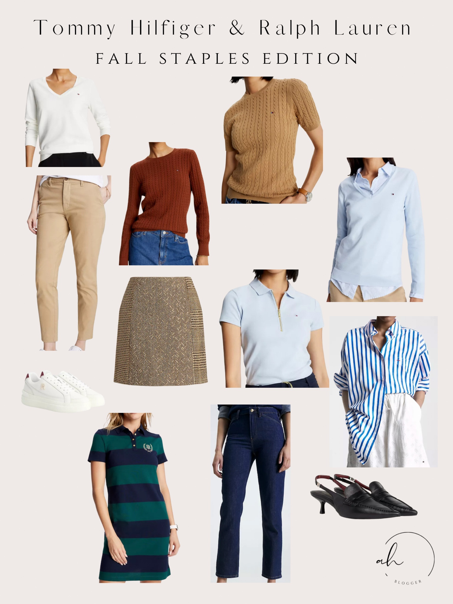 Tommy Hilfiger and Ralph Lauren: Fall Staples Edition. Plaid skirts, cardigans, pullover sweater, slingbacks, sneakers, knit sweaters, khakis, polos.
#fallstaples #fallstyles #fall

#LTKSeasonal #LTKstyletip