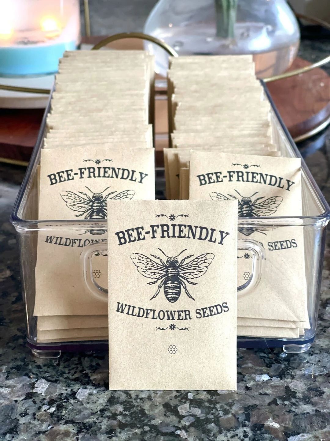 Set of 10 Bee Friendly Seed Packet Favor Wedding, Bridal, Baby Shower, Mothers Day, Earth Day, Bi... | Etsy (US)