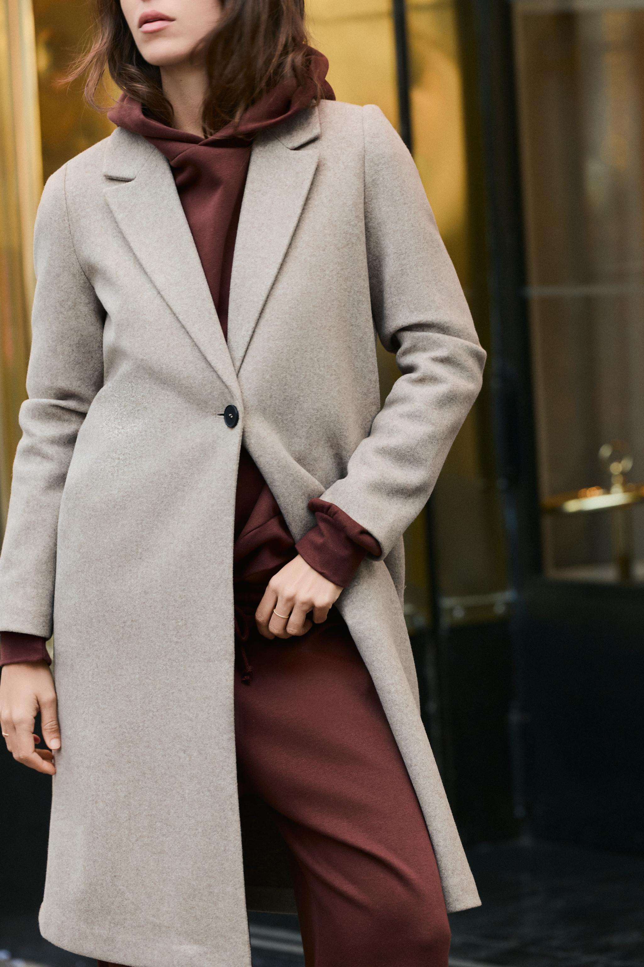 BUTTONED SOFT COAT | Zara US