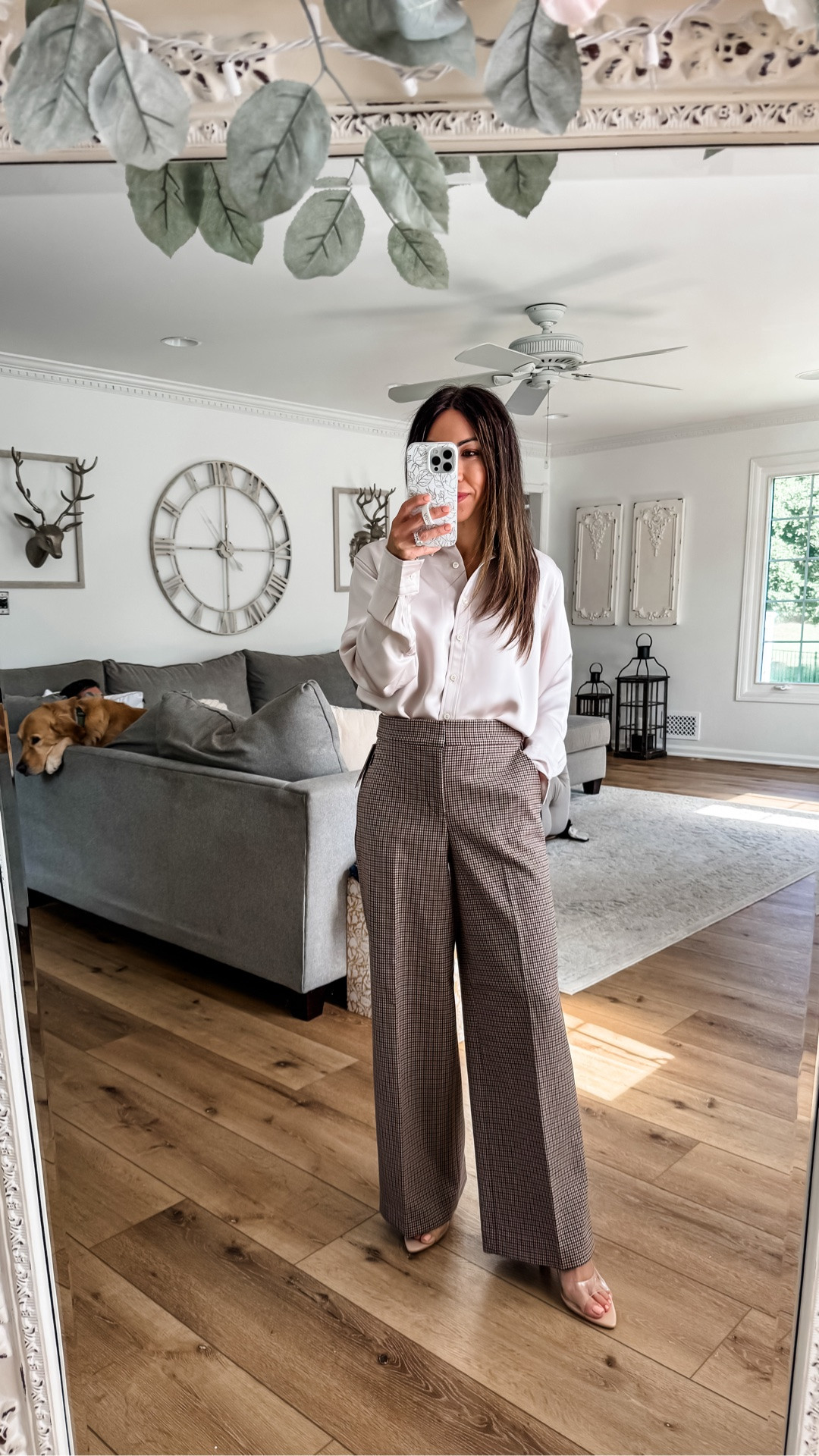 20% of sitewide at Spanx. Just copy the promo code when you click any of these items. @Spanx sale
Satin top small. Plaid trousers small petite but prefer XS petite.

#LTKOver40 #LTKSaleAlert #LTKWorkwear