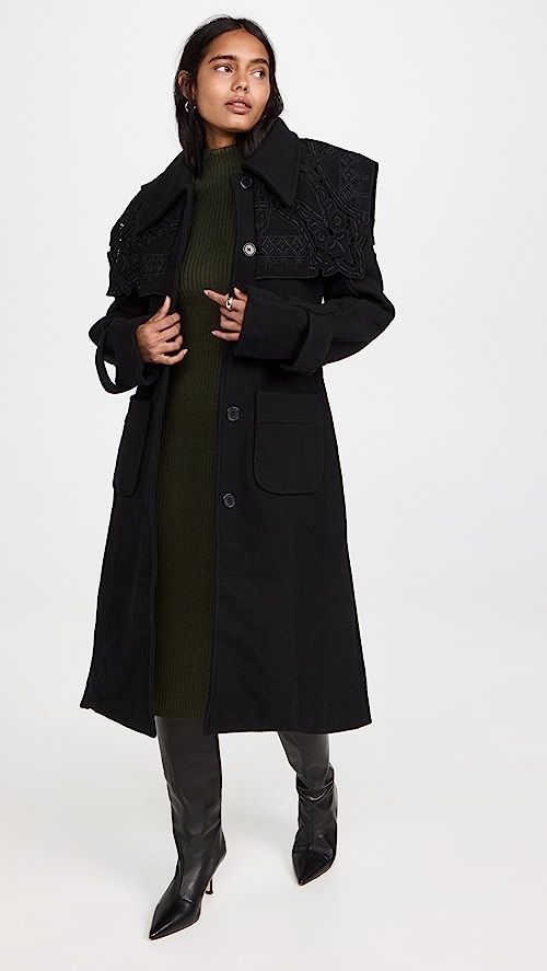 Anita Eyelet Coat with Hood | Shopbop