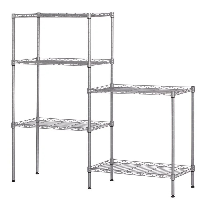 Ktaxon Adjustable 11.42"W x 21.25"D x 59.06"H 5-Shelf Wire Freestanding Shelves, Silver - Walmart... | Walmart (US)