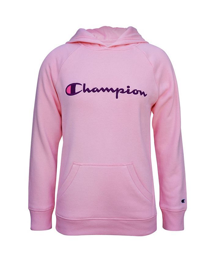 Big Girls Embroidered Champion Raglan Hoodie | Macys (US)